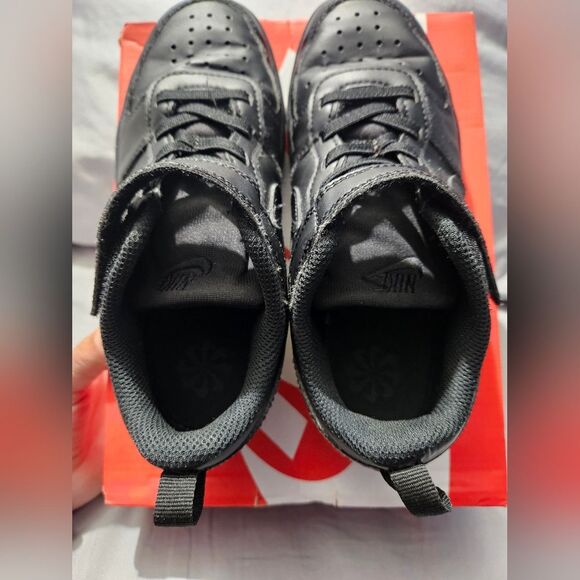 Nike Court Borough low recraft Black Velcro Sneakers 1y - Picture 5 of 5